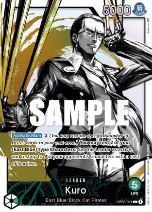 Kuro (Alternate Art) - OP03-021 - Leader available at 401 Games Canada