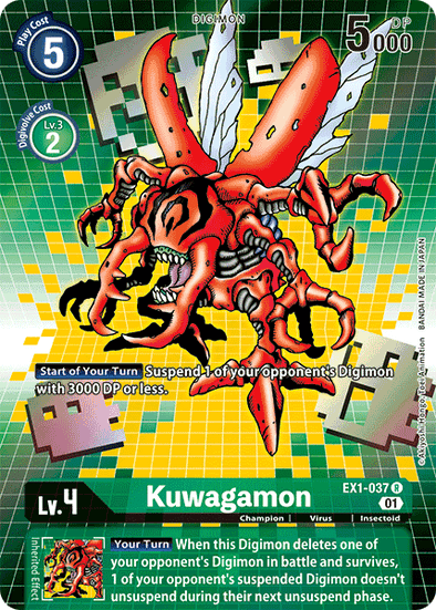 Kuwagamon (Alternate Art) - EX1-037 - Rare available at 401 Games Canada