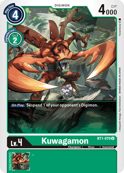 Kuwagamon - BT1-070 - Uncommon available at 401 Games Canada