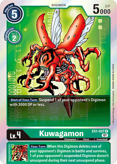 Kuwagamon - EX1-037 - Rare available at 401 Games Canada