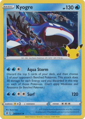 Kyogre - 003/025 - Holo Rare available at 401 Games Canada