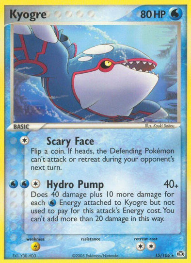 Kyogre - 15/106 - Rare available at 401 Games Canada