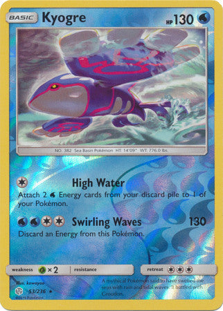 Kyogre - 53/236 - Rare - Reverse Holo available at 401 Games Canada