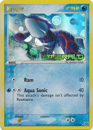 Kyogre - 6/106 - Holo Rare - Reverse Holo available at 401 Games Canada