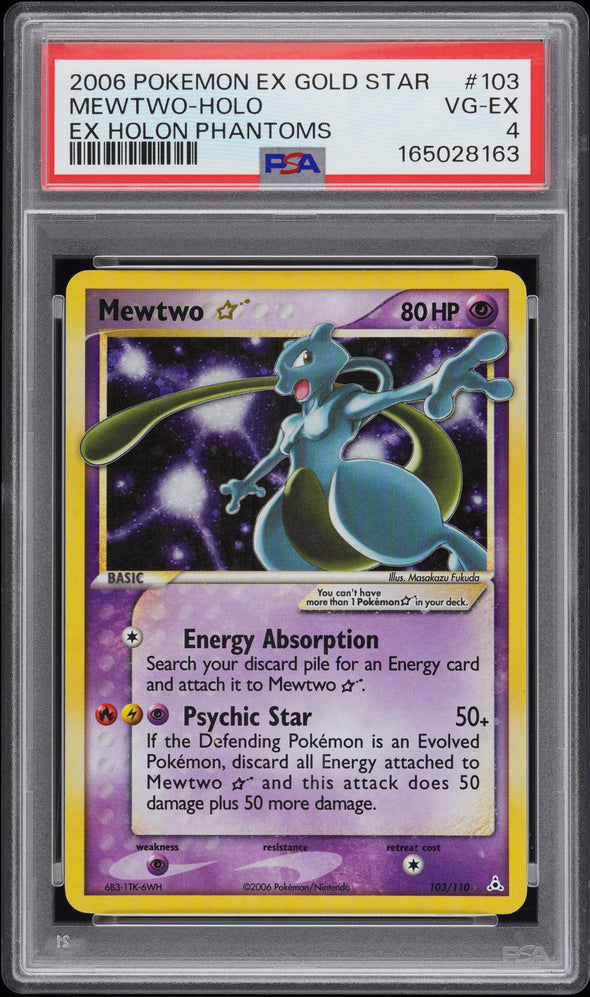 MEWTWO (103) - POKEMON EX HOLON PHANTOMS - EX HOLON PHANTOMS - HOLO - VG-EX 4