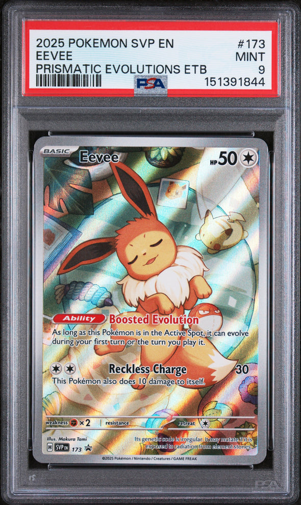 EEVEE (173) - POKEMON SVP EN-SV BLACK STAR PROMO - PRISMATIC EVOLUTIONS ETB - MINT 9