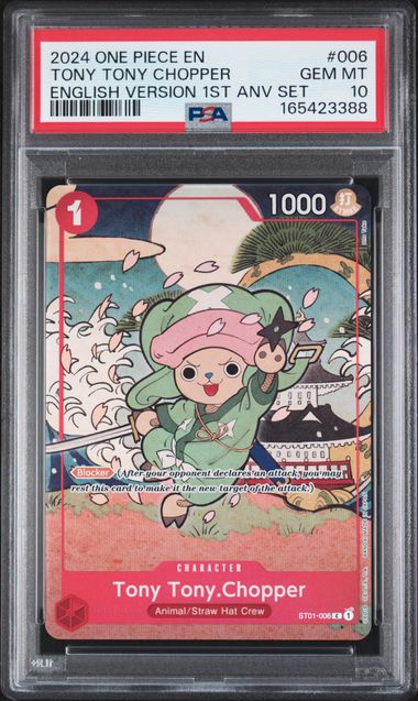 Tony Tony.Chopper - English Version 1st Anniversary Set - GEM MINT 10