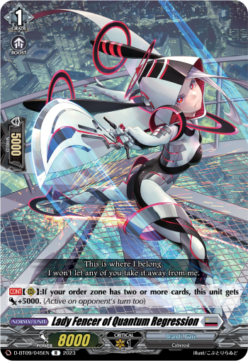 Lady Fencer of Quantum Regression - D-BT09/045 - Rare available at 401 Games Canada