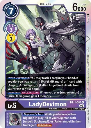 LadyDevimon - BT11-083 - Rare available at 401 Games Canada