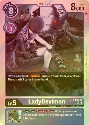 LadyDevimon (Resurgence Booster Reprint) - BT3-088 - Rare (Foil) available at 401 Games Canada