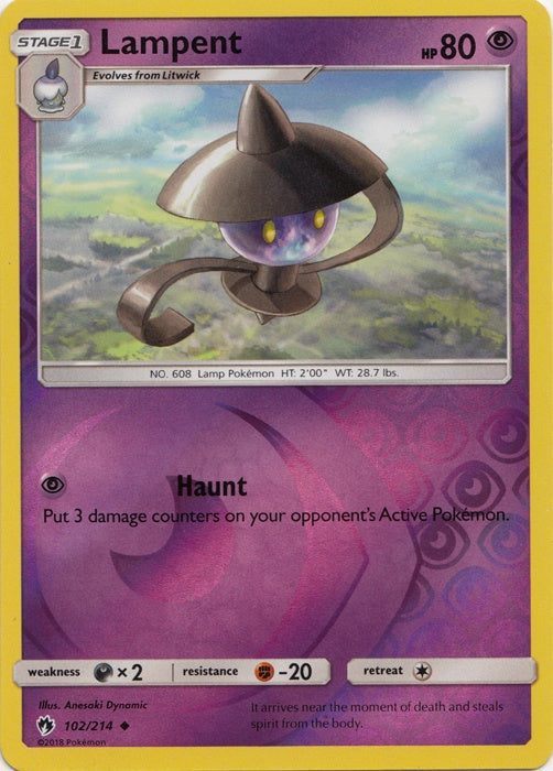 Lampent - 102/214 - Uncommon - Reverse Holo available at 401 Games Canada