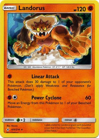 Landorus - 103/214 - Holo Rare available at 401 Games Canada