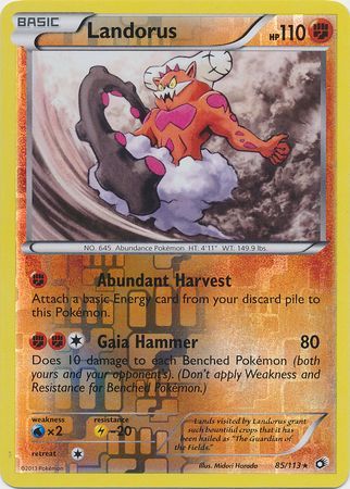 Landorus - 85/113 - Holo Rare - Reverse Holo available at 401 Games Canada