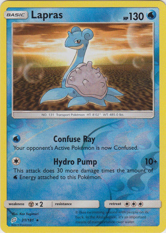 Lapras - 31/181 - Rare - Reverse Holo available at 401 Games Canada
