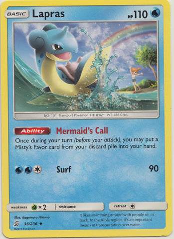Lapras - 36/236 - Uncommon available at 401 Games Canada