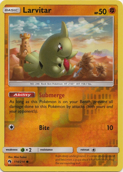 Larvitar - 114/214 - Common - Reverse Holo available at 401 Games Canada