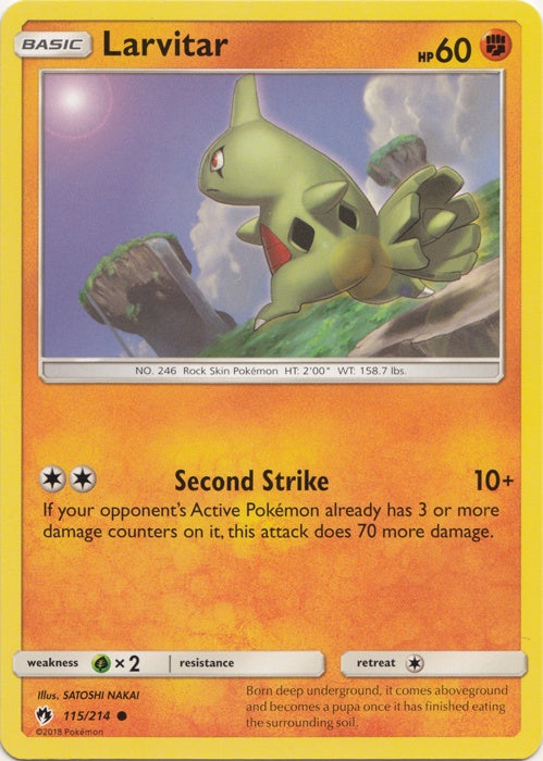 Larvitar - 115/214 - Common available at 401 Games Canada