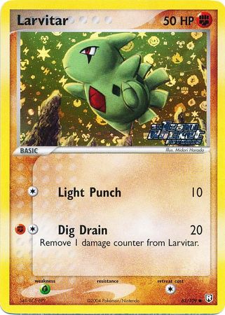 Larvitar - 63/109 - Common - Reverse Holo available at 401 Games Canada