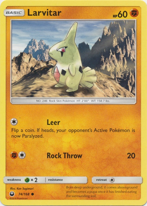 Larvitar - 74/168 - Common available at 401 Games Canada