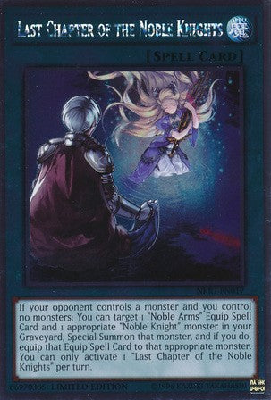 Last Chapter of the Noble Knights - NKRT-EN017 - Platinum Rare - 1st Edition available at 401 Games Canada