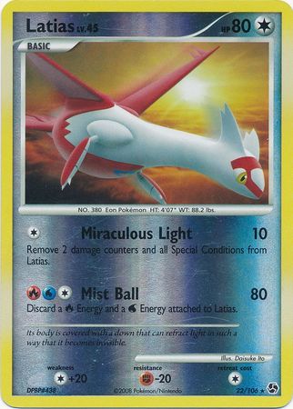 Latias - 22/106 - Rare - Reverse Holo available at 401 Games Canada