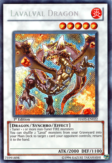 Lavalval Dragon - HA05-EN022 - Secret Rare - 1st Edition available at 401 Games Canada