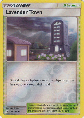 Lavender Town - 147/181 - Uncommon - Reverse Holo available at 401 Games Canada