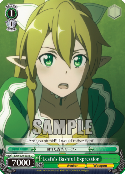 Leafa's Bashful Expression - SAO/S20-E035 - Uncommon available at 401 Games Canada