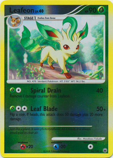 Leafeon - 24/100 - Rare - Reverse Holo available at 401 Games Canada