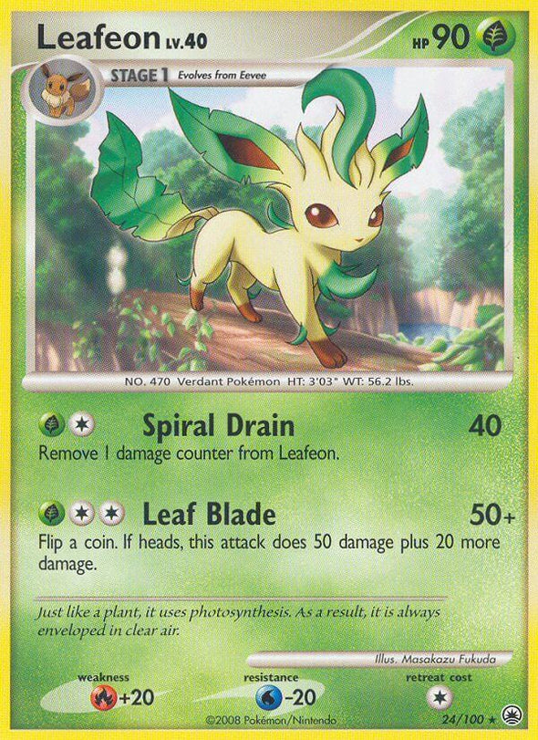 Leafeon - 24/100 - Rare available at 401 Games Canada