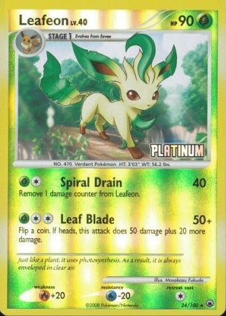 Leafeon - 24/100 - Reverse Holo BK Promo available at 401 Games Canada