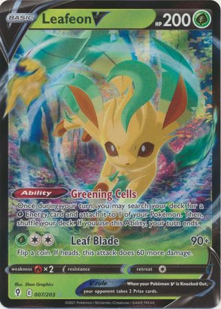Leafeon V - 007/203 - Ultra Rare available at 401 Games Canada