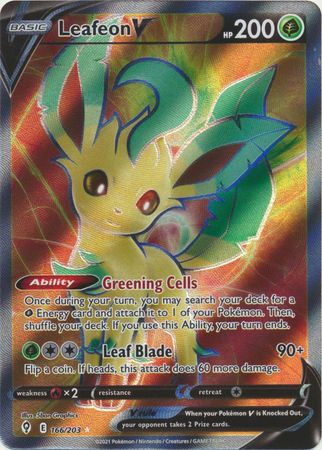 Leafeon V - 166/203 - Full Art Ultra Rare available at 401 Games Canada