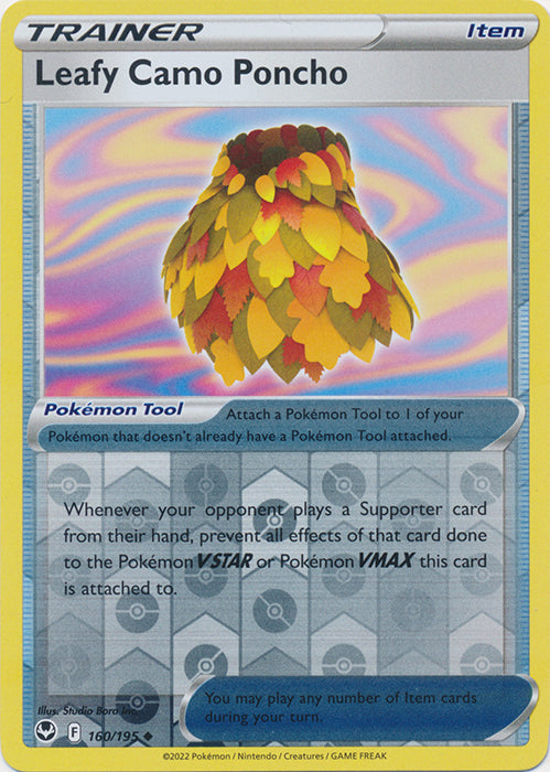 Leafy Camo Poncho - 160/195 - Uncommon - Reverse Holo available at 401 Games Canada