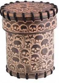 Leather Dice Cup - Skulls available at 401 Games Canada