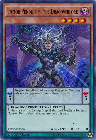 Lector Pendulum, the Dracoverlord - PEVO-EN060 - Super Rare - 1st Edition available at 401 Games Canada