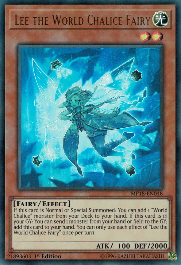 Lee the World Chalice Fairy - MP18-EN048 - Ultra Rare - 1st Edition available at 401 Games Canada