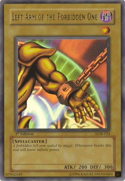 Left Arm of the Forbidden One - LOB-123 - Ultra Rare - 1st Edition available at 401 Games Canada