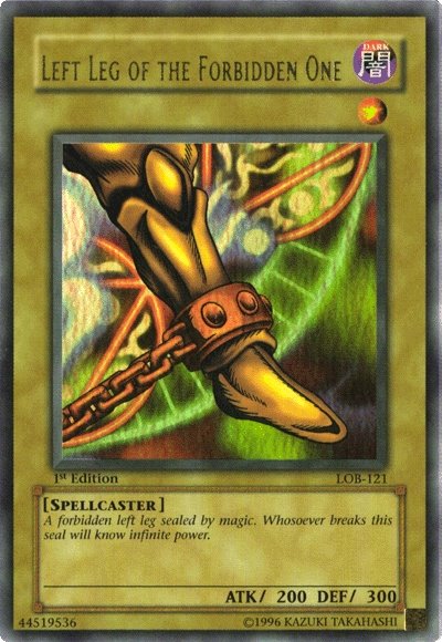 Left Leg of the Forbidden One - LOB-121 - Ultra Rare - 1st Edition available at 401 Games Canada