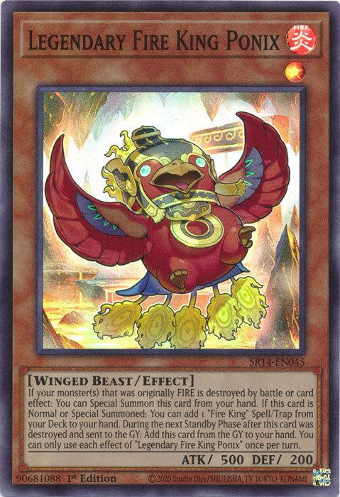 Legendary Fire King Ponix - SR14-EN045 - Super Rare - 1st Edition available at 401 Games Canada