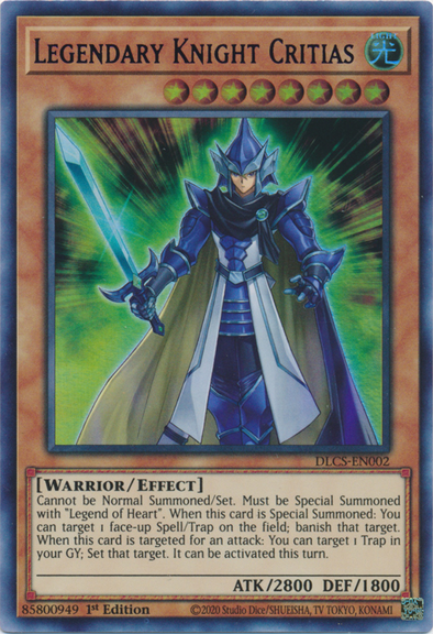 Legendary Knight Critias (Blue) - DLCS-EN002 - Ultra Rare - 1st Edition available at 401 Games Canada