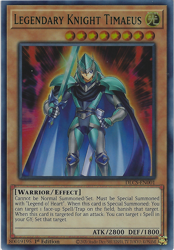 Legendary Knight Timaeus (Green) - DLCS-EN001 - Ultra Rare - 1st Edition available at 401 Games Canada