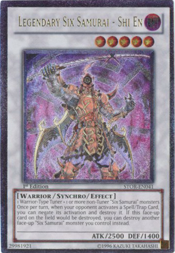 Legendary Six Samurai - Shi En - STOR-EN041 - Ultimate Rare - 1st Edition available at 401 Games Canada