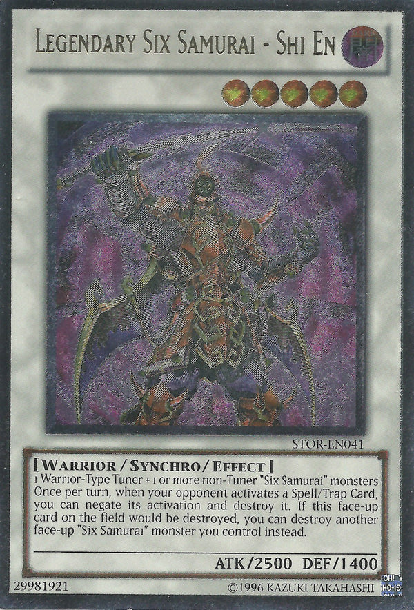 Legendary Six Samurai - Shi En - STOR-EN041 - Ultimate Rare - Unlimited available at 401 Games Canada
