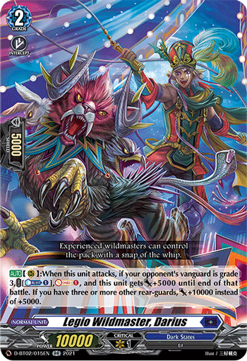 Legio Wildmaster, Darius - D-BT02/015 - Double Rare available at 401 Games Canada