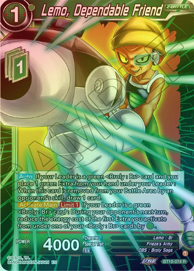 Lemo, Dependable Friend - BT19-074 - Rare (Foil) available at 401 Games Canada