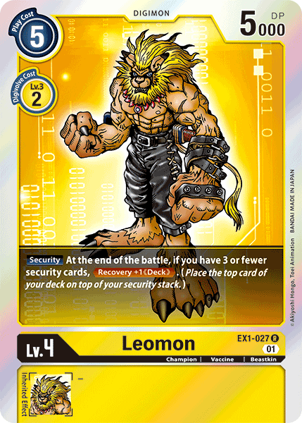 Leomon - EX1-027 - Rare available at 401 Games Canada