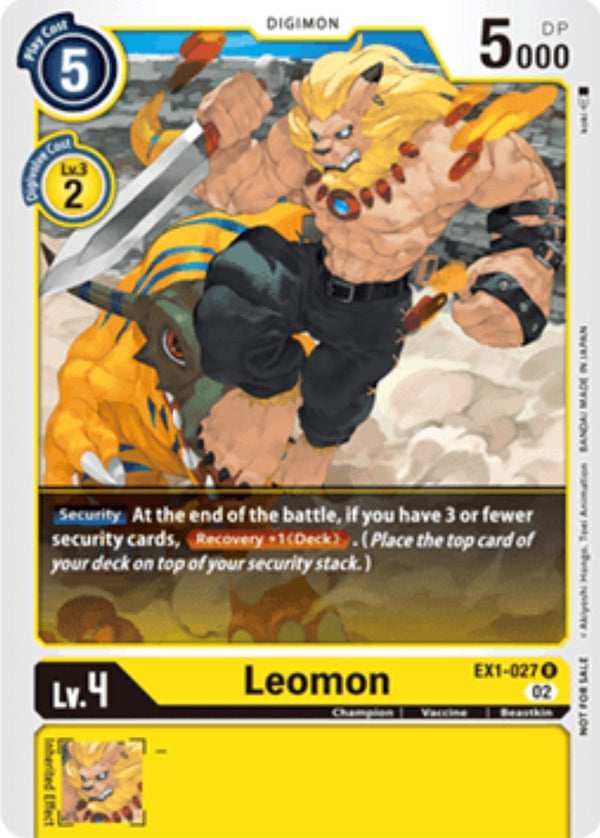 Leomon (X Record Pre-Release Tournament Alternate Art) - EX1-027- Promo available at 401 Games Canada