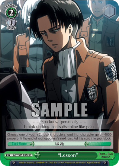 "Lesson" - AOT/S35-E052 - Uncommon available at 401 Games Canada