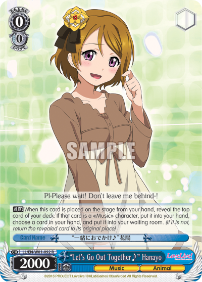 "Let's Go Out Together" Hanayo - LL/EN-W01-092 - Rare available at 401 Games Canada